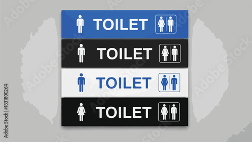 Toilet Signage Collection for Public Restrooms.