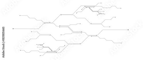 Abstract digital technology futuristic internet network speed connection white and black background. Technology background with crossed lines and dots.