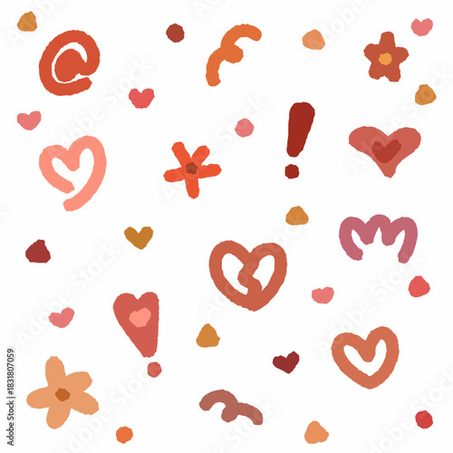 clip art cute watercolor illustration of children hand drawn doodles and sketch, daycare and nursery wallpaper