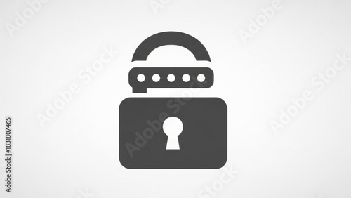 Unlocked padlock security system safety access control privacy protection concept for web and app design