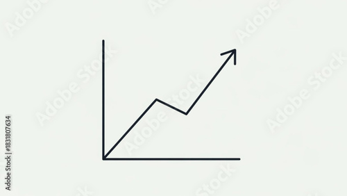 Stock market growth chart line graph showing financial success and business performance indicator success trend
