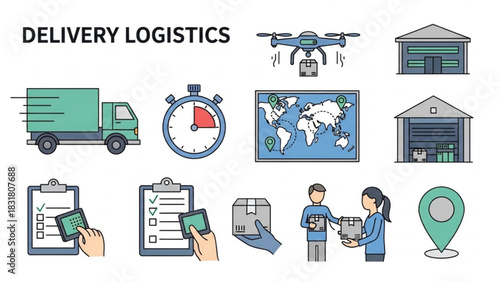 Delivery logistics and supply chain management solutions for global distribution network needs