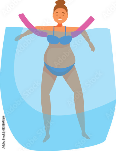 Pregnant woman enjoying the benefits of water aerobics, promoting fitness and well being during pregnancy