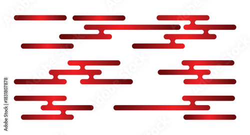 Luxury oriental clouds icon set with lantern for Chinese new year.