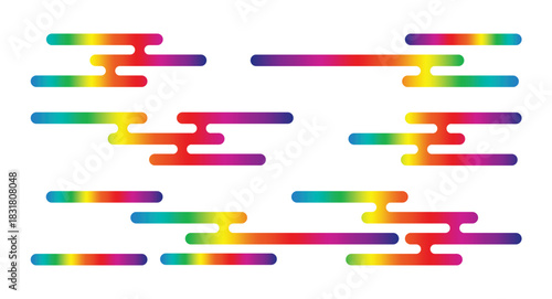 Luxury oriental clouds icon set with lantern for Chinese new year.