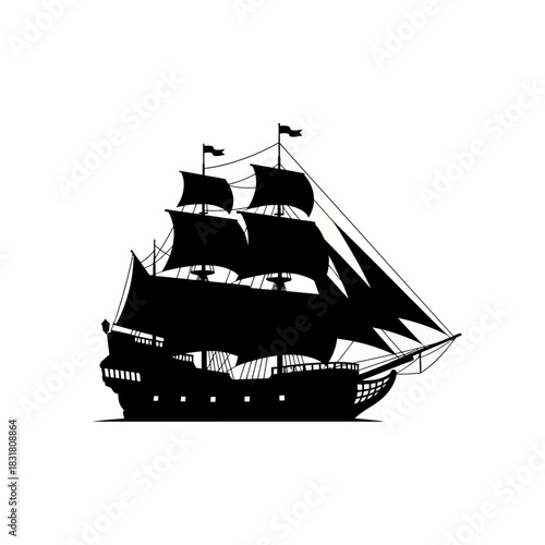 pirate ship silhouette