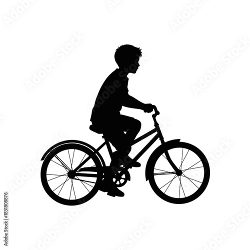 silhouette of a cyclist