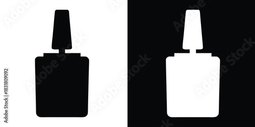 Nail polish bottle silhouette vector, Nail polish icon
