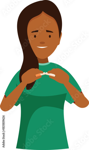 Happy woman breaking cigarette and starting healthy lifestyle