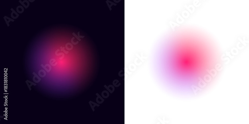 Abstract glowing vortex shapes in vibrant neon colors. Perfect for digital backgrounds and futuristic designs. Vector PNG illustrations ready for use.