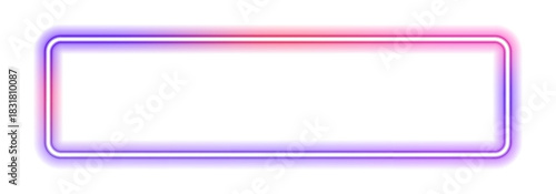 Futuristic neon triangle frame glowing in pink and purple. The shape floats over a dark gradient background. Perfect for modern digital banners and text.
