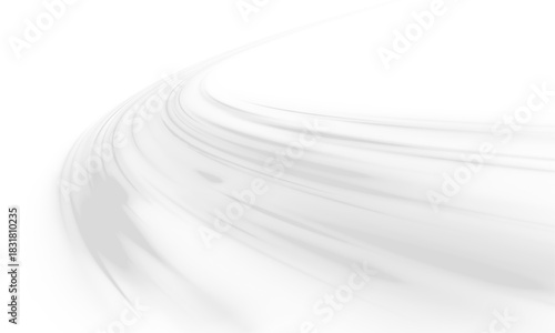 A glowing line stretches through a radiant field while forming subtle png reflections. Its elegant curve suggests digital precision. The visual mood remains light and modern. Vector illustartion.