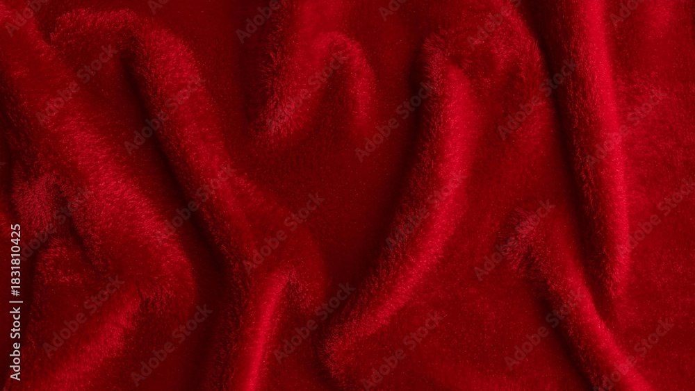 Obraz premium Deep red velvet texture with soft directional lighting