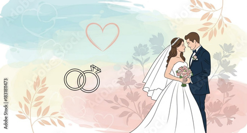 bride and groom on a wedding day