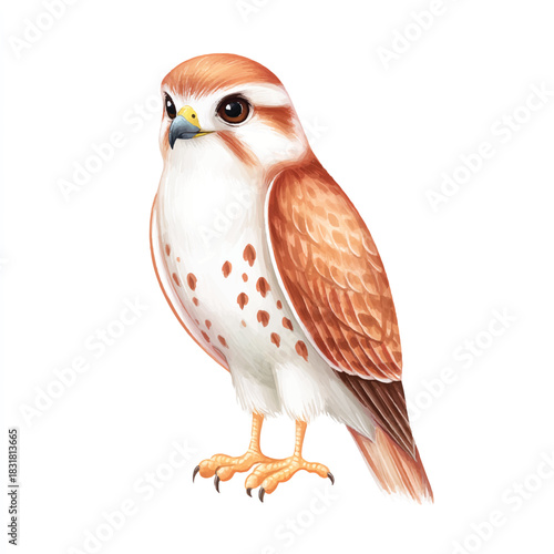 Majestic Falcon Bird Illustration Wildlife Art
