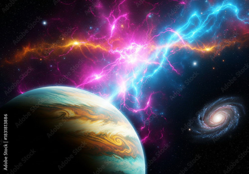 Obraz premium coloured nebula view