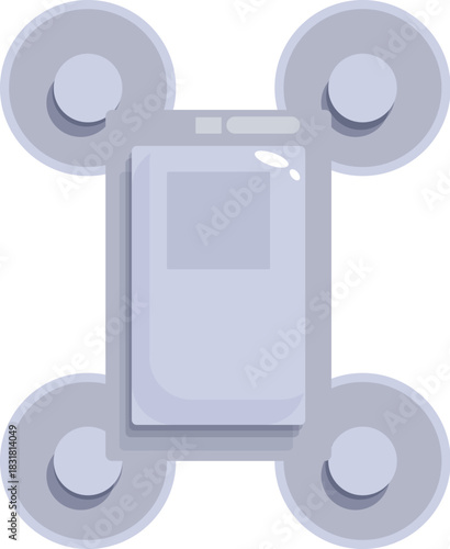 Modern smartphone drone hovering, showcasing innovative technology and aerial capabilities