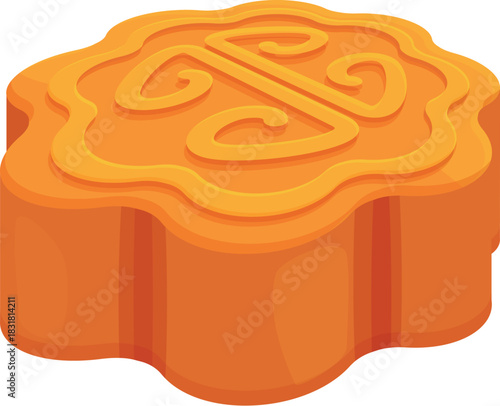 Festive mooncake symbolizes togetherness and prosperity during mid autumn festival