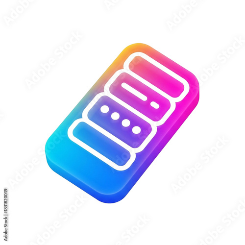 vibrant gradient rounded icon with stylized domino tiles forming a playful mobile game logo