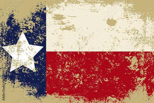Grunge Texas flag. Vector flag of Texas.eps10