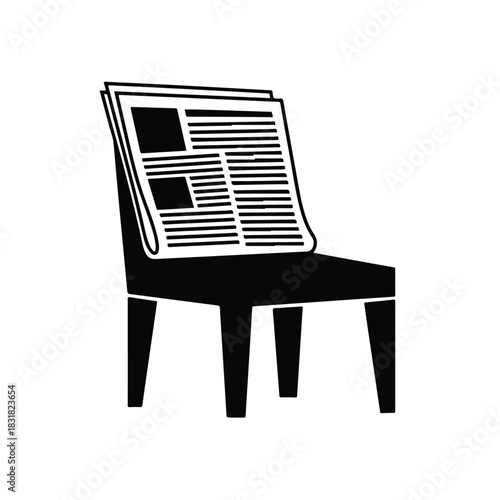 Chair with Newspaper A Symbol of Information and Relaxation.