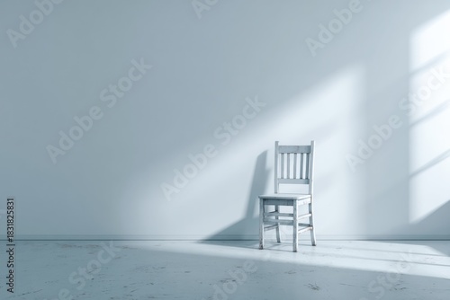 Minimalist Chair in Sunlit Room