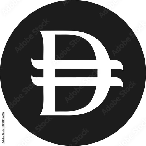 United Arab Emirates dirham. Dirham symbol. United Arab Emirates Currency. Vector