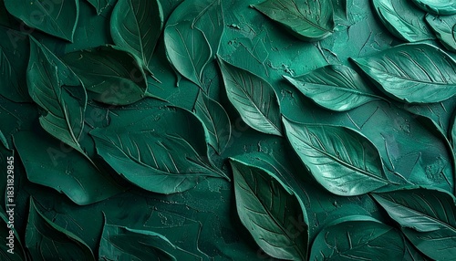 葉をモチーフにした背景　AI生成素材