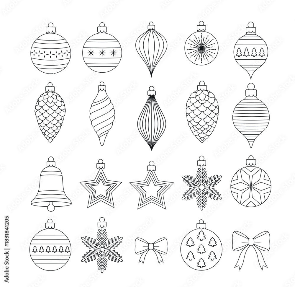 Fototapeta premium Set of christmas elements