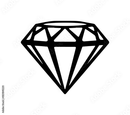 Elegant diamond symbol for luxury brands, jewelry design, and investment themes