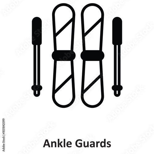 Ankle Guards Vector icon which can easily modify or edit