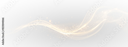 Glowing golden swirl with starry glitter, shimmering foil texture and bright sparkling dust splashes designed as a glamorous holiday border suitable for New Year, party and wedding visuals in png.