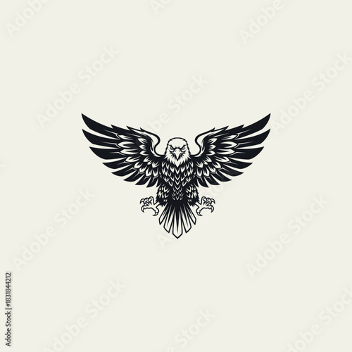 Majestic Eagle Emblem A Powerful Symbol of Freedom and Strength in Flight