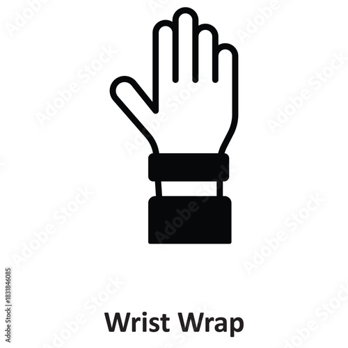 Wrist Wrap Vector icon which can easily modify or edit