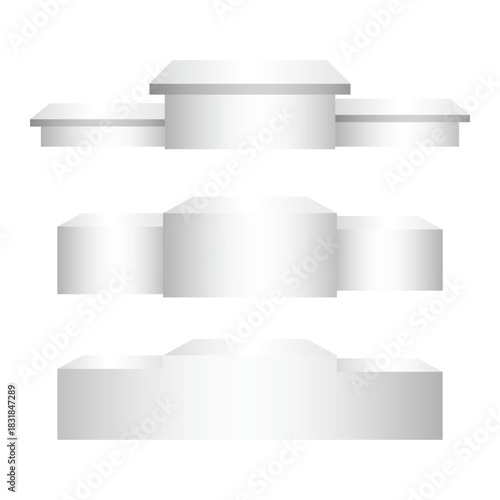 White Podium For The Award Ceremony Vector Illustration