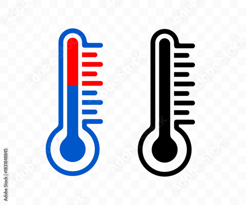 Thermometer, temperature and degree, graphic design. Measurement, weather and meteorology, vector design and illustration