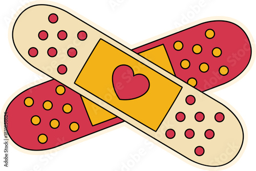 Crossed Bandages Sticker