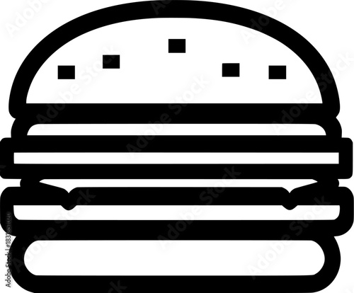 Burger Paradise: Feast Eyes! | Clean, isolated vector art for creative projects.