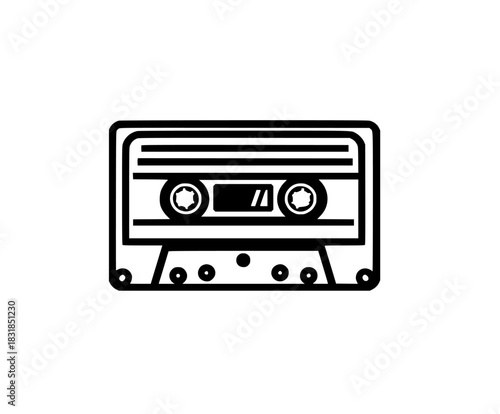 Echoes Past: Nostalgic Tribute Cassette Tapes | Clean, isolated vector art for creative projects.