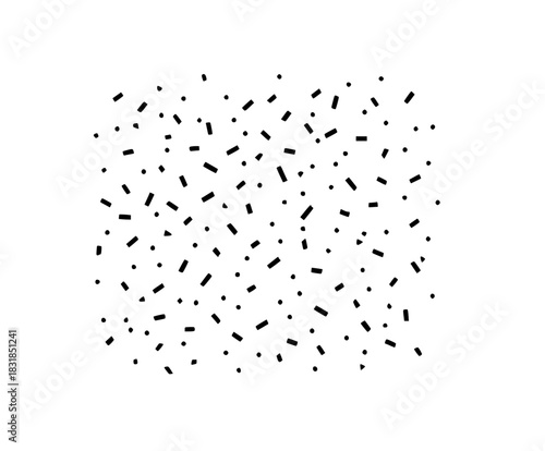 festive black white confetti burst vector icon | Clean, isolated vector art for creative projects.