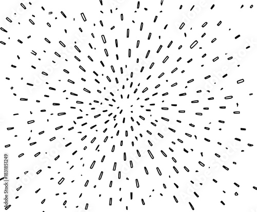 festive burst confetti, frozen time | Clean, isolated vector art for creative projects.