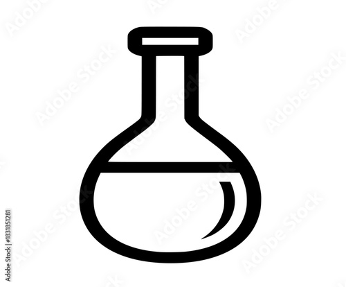 Alchemist's Vial: Symbol Science Mystery | Clean, isolated vector art for creative projects.