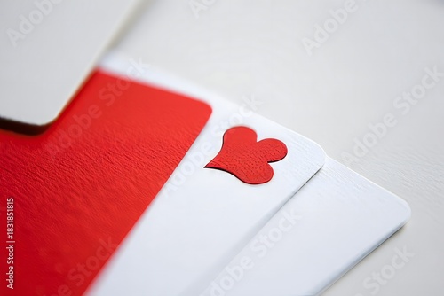 Close-up of Playing Card with Heart Symbol
