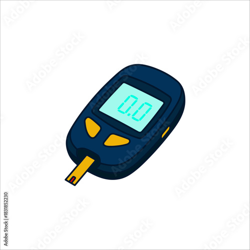 glucometer hand drawn illustration artwork