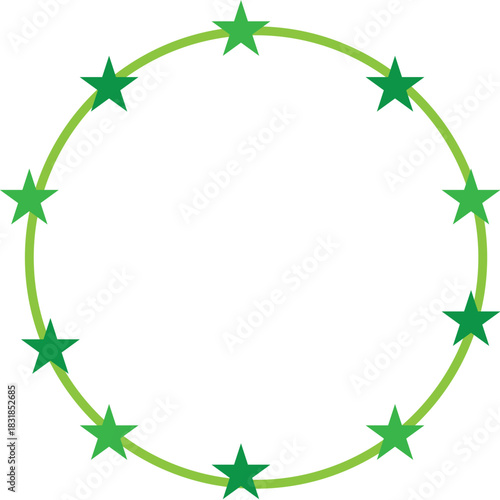 frame of green leaves