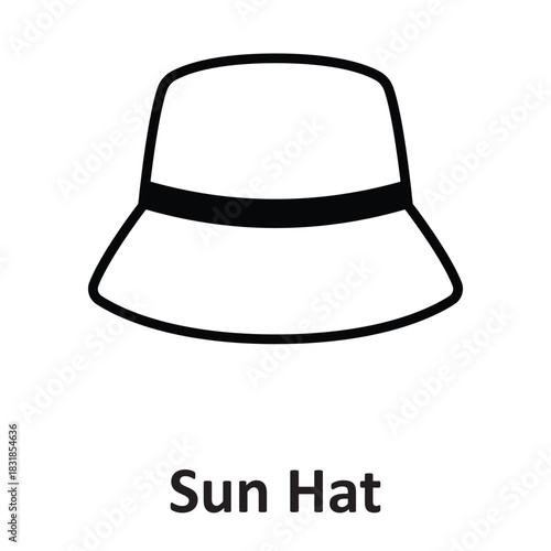 Sun Hat Vector icon which can easily modify or edit