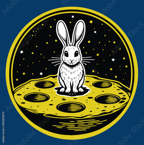 vector illustration of a rabbit