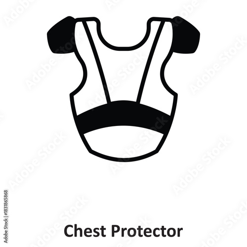 Chest Protector Vector icon which can easily modify or edit