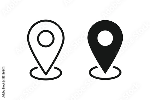 Location pin icon. Map marker pointer icon set. Map pin location icons. Pin icon element for design