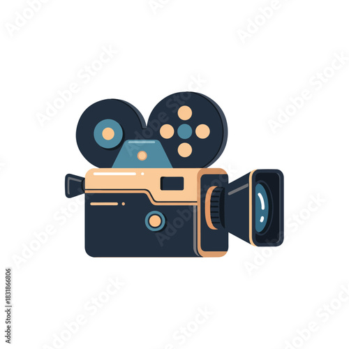 Vintage Film Camera Illustration for Media and Design